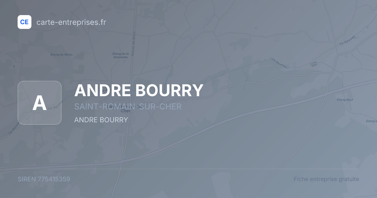 ANDRE BOURRY — 775415359 — fiche entreprise