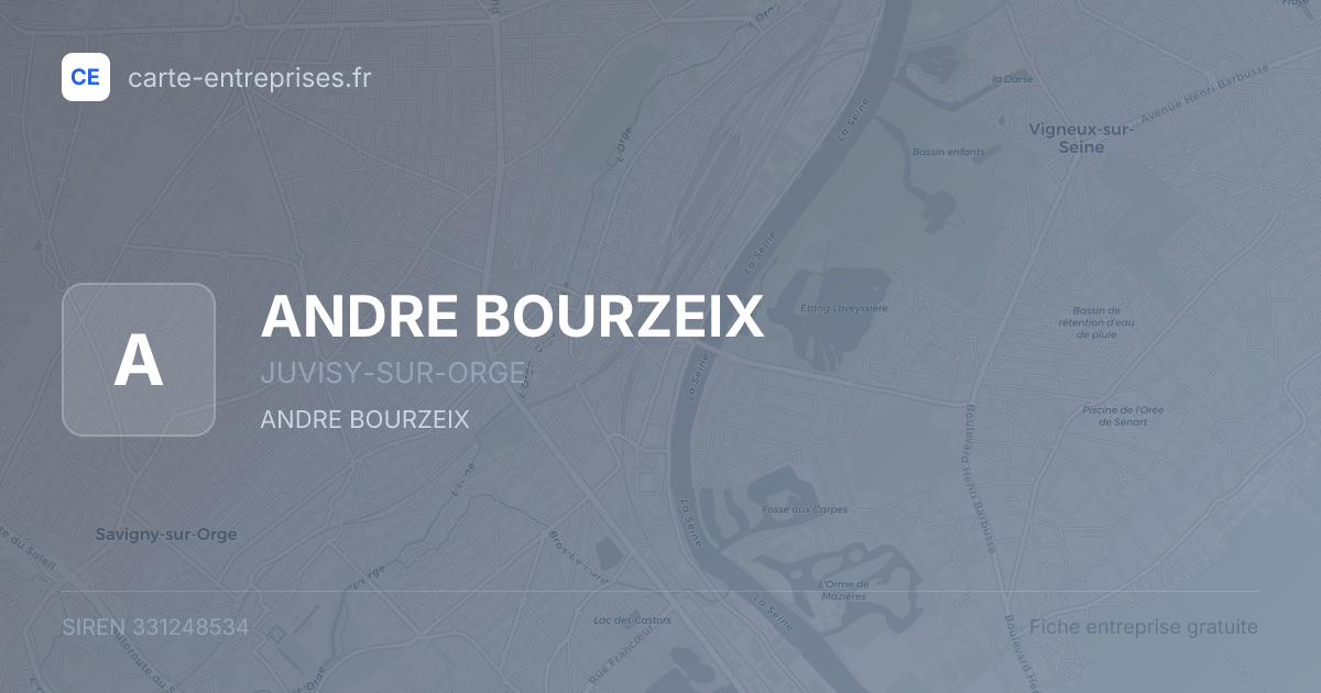 ANDRE BOURZEIX — 331248534 — fiche entreprise