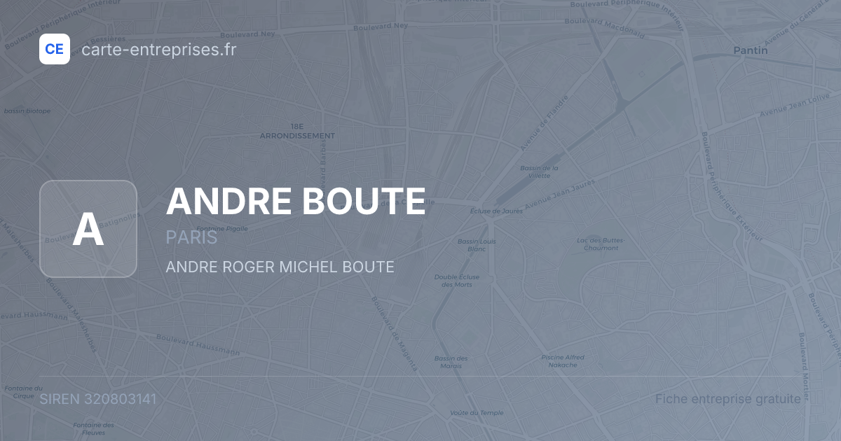 ANDRE BOUTE — 320803141 — fiche entreprise