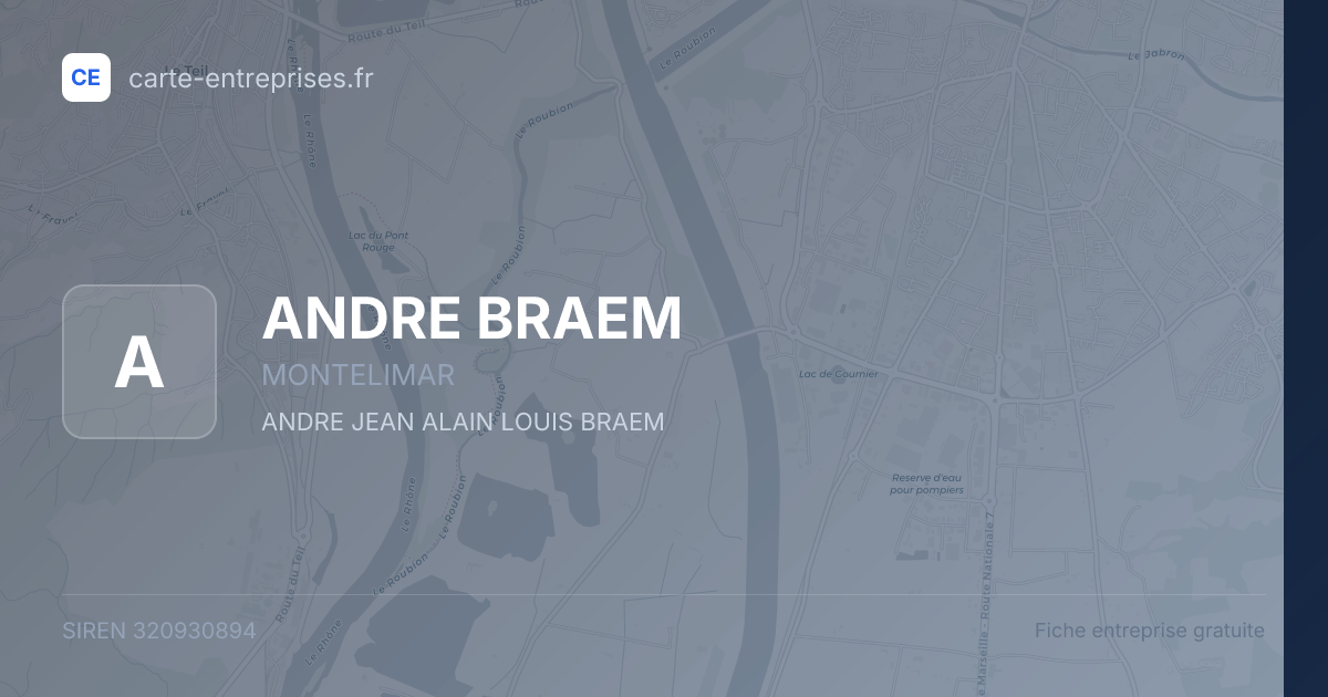 ANDRE BRAEM — 320930894 — fiche entreprise