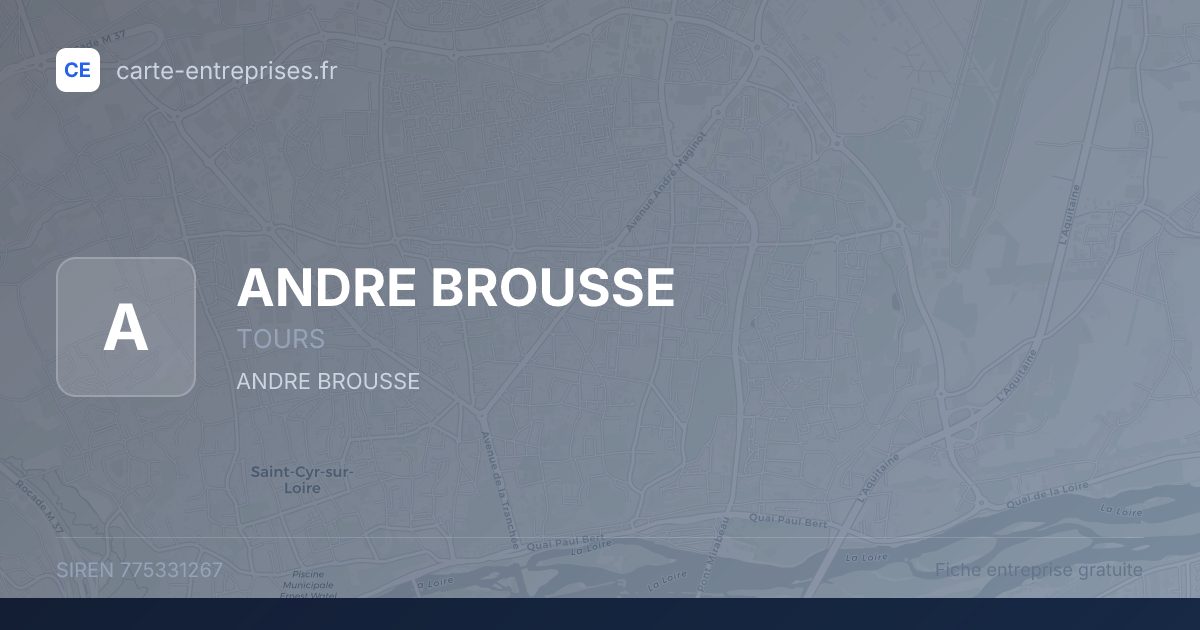 ANDRE BROUSSE — 775331267 — fiche entreprise
