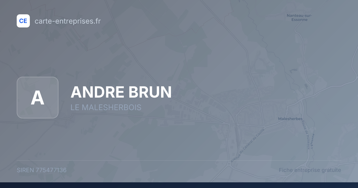ANDRE BRUN — 775477136 — fiche entreprise