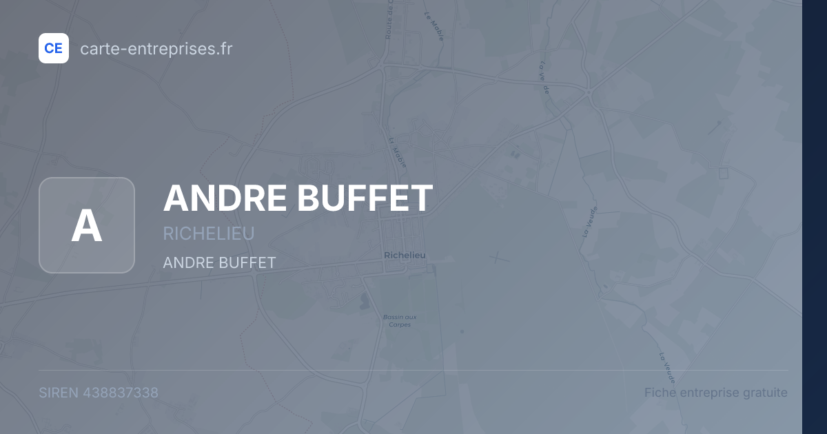 ANDRE BUFFET — 438837338 — fiche entreprise