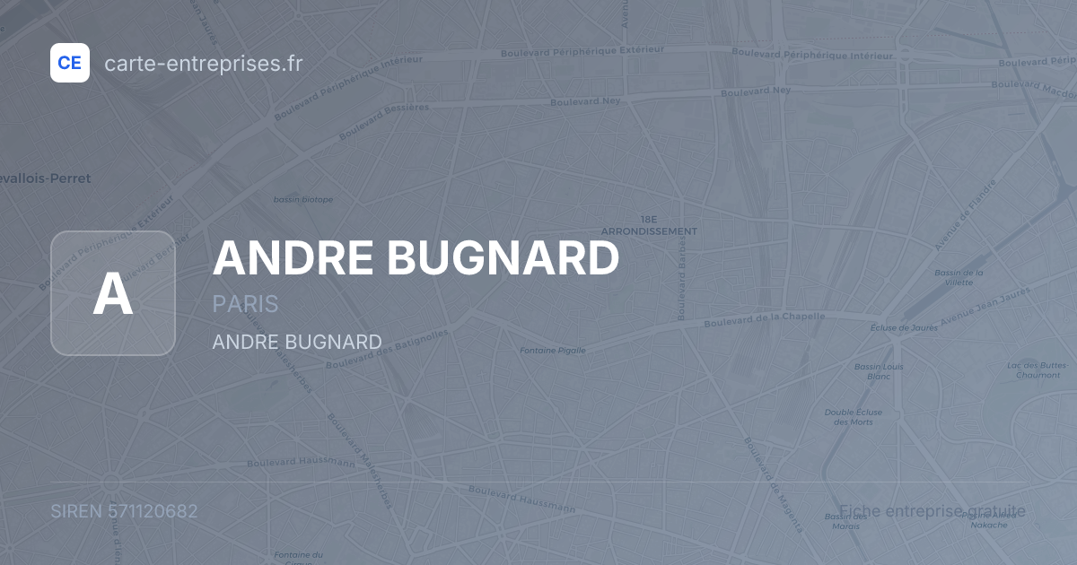 ANDRE BUGNARD — 571120682 — fiche entreprise