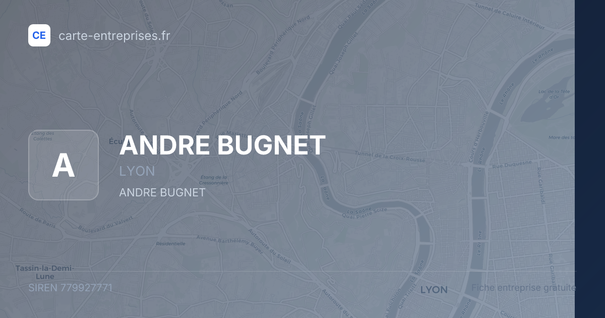ANDRE BUGNET — 779927771 — fiche entreprise