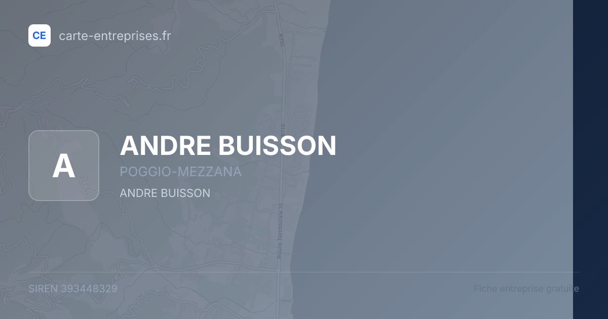 ANDRE BUISSON — 393448329 — fiche entreprise