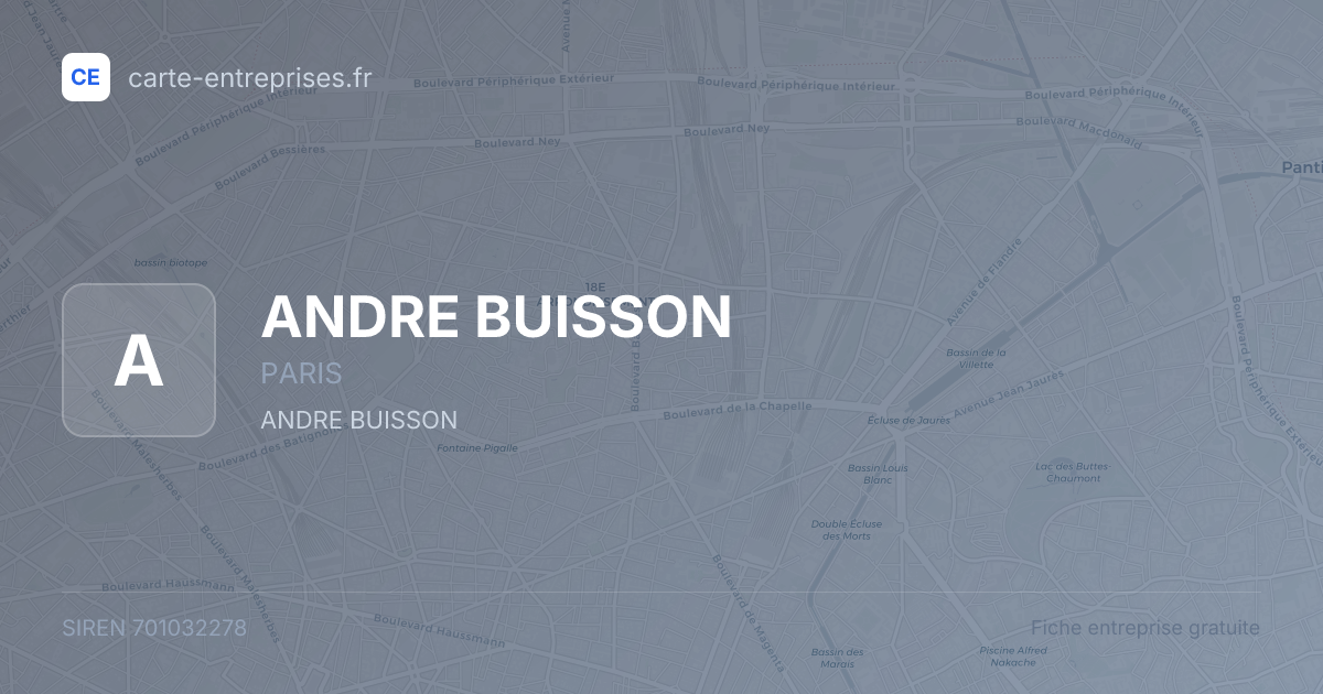 ANDRE BUISSON — 701032278 — fiche entreprise