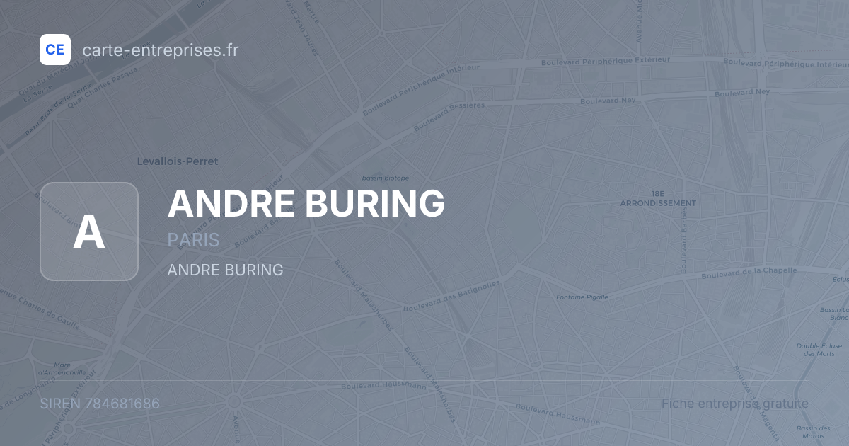 ANDRE BURING — 784681686 — fiche entreprise