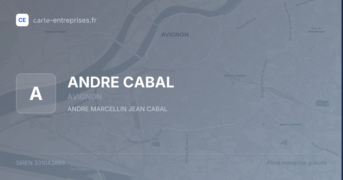ANDRE CABAL — 331043869 — fiche entreprise