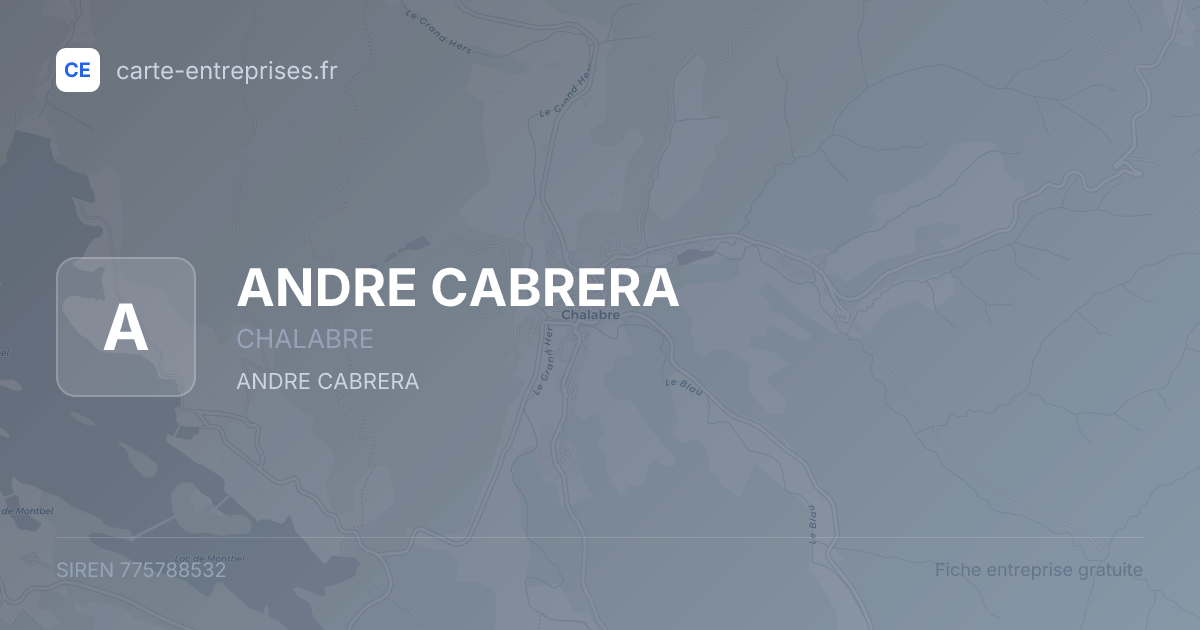 ANDRE CABRERA — 775788532 — fiche entreprise