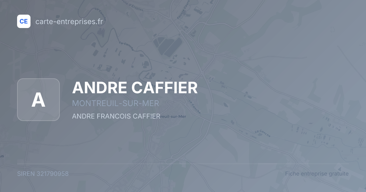 ANDRE CAFFIER — 321790958 — fiche entreprise