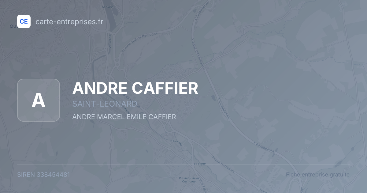 ANDRE CAFFIER — 338454481 — fiche entreprise