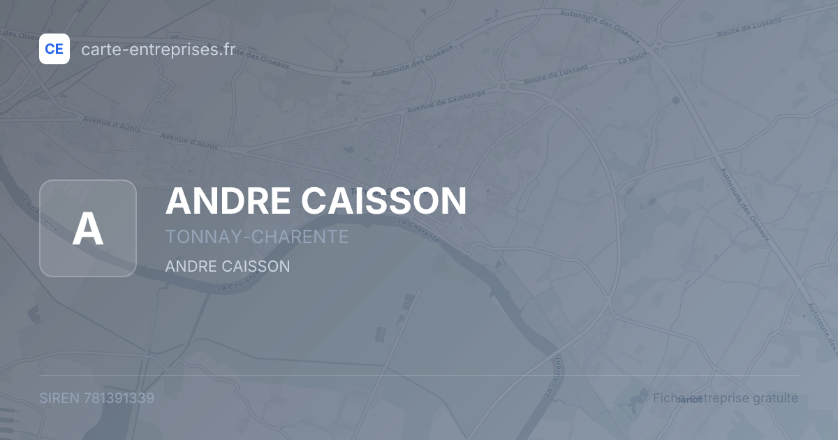 ANDRE CAISSON — 781391339 — fiche entreprise