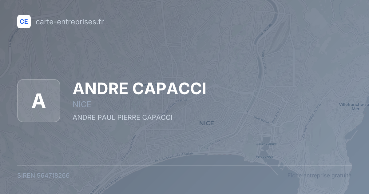 ANDRE CAPACCI — 964718266 — fiche entreprise