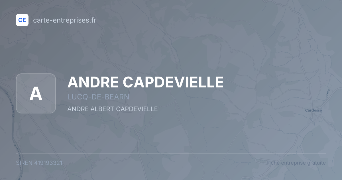 ANDRE CAPDEVIELLE — 419193321 — fiche entreprise