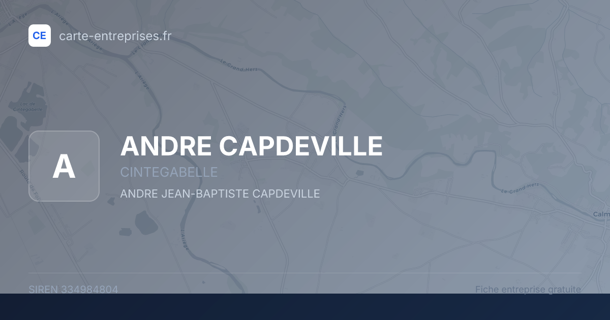 ANDRE CAPDEVILLE — 334984804 — fiche entreprise