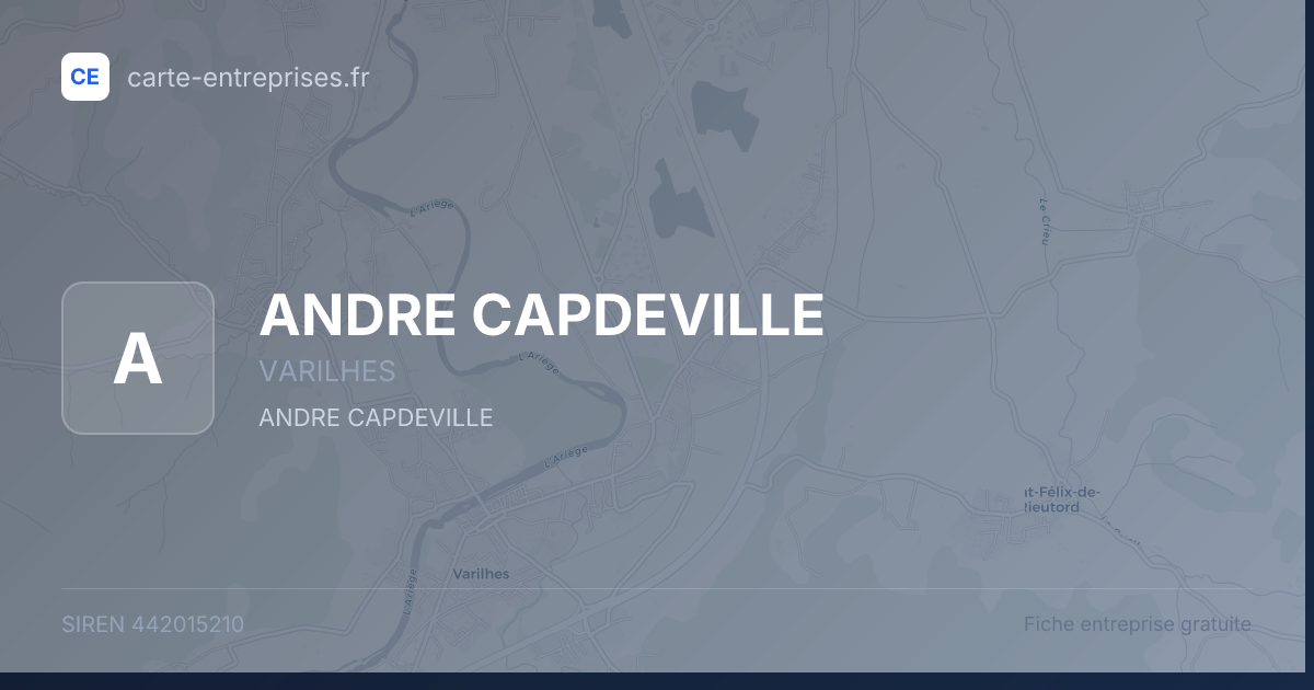 ANDRE CAPDEVILLE — 442015210 — fiche entreprise