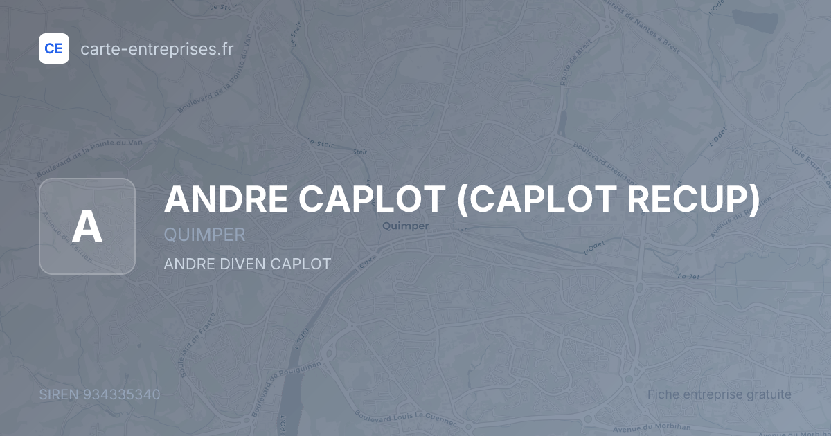ANDRE CAPLOT (CAPLOT RECUP) — 934335340 — fiche entreprise