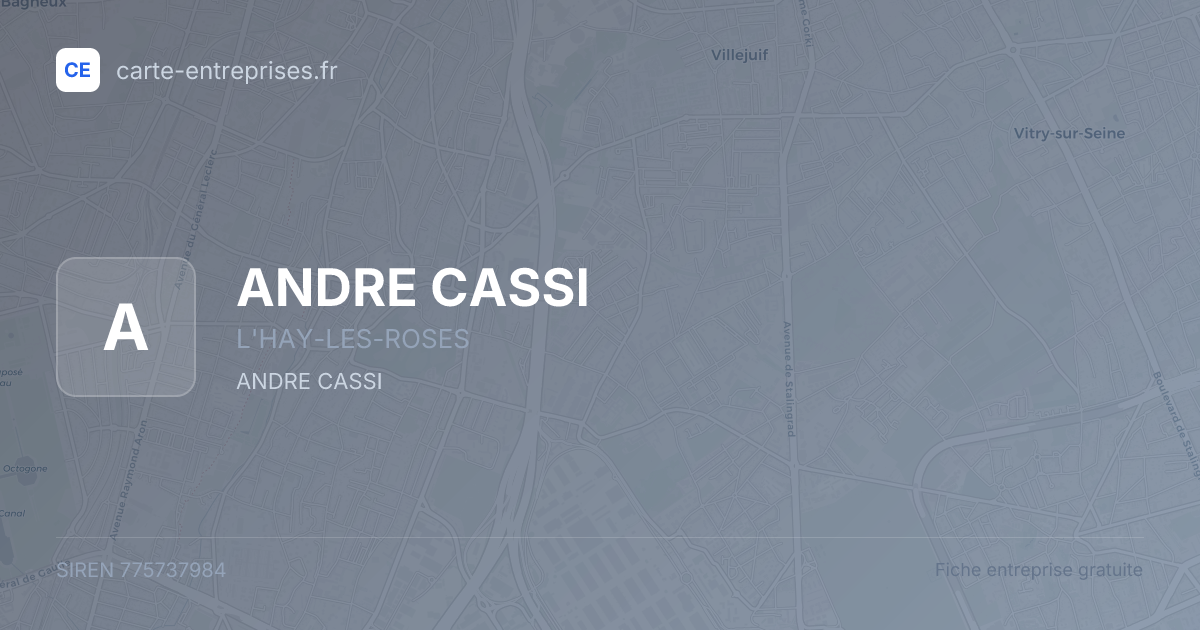 ANDRE CASSI — 775737984 — fiche entreprise