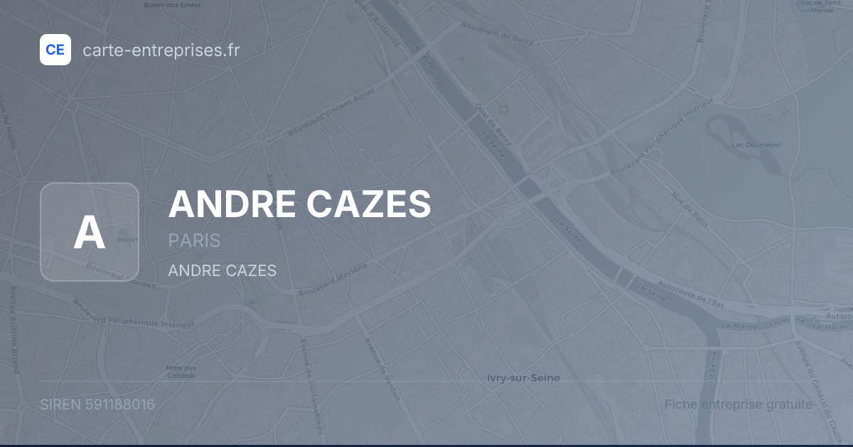 ANDRE CAZES — 591188016 — fiche entreprise