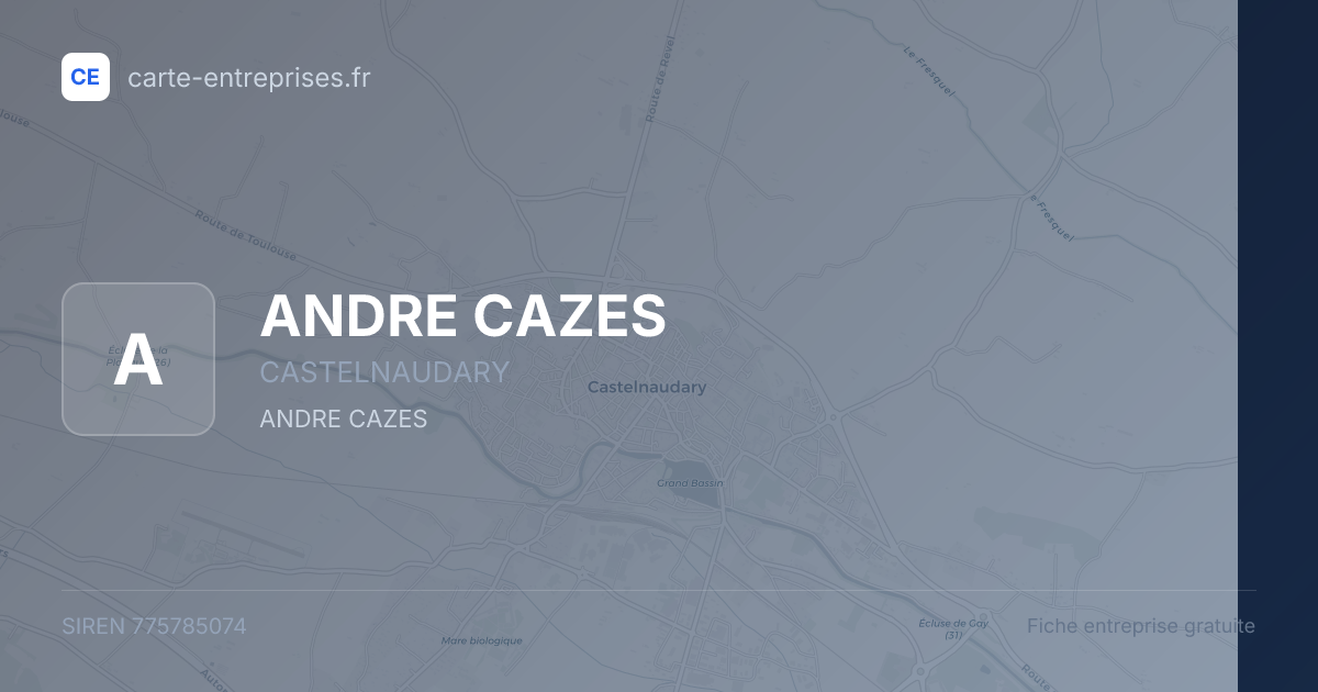 ANDRE CAZES — 775785074 — fiche entreprise