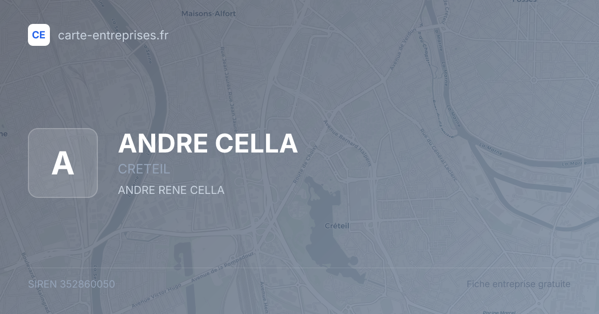 ANDRE CELLA — 352860050 — fiche entreprise