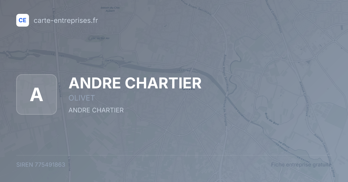 ANDRE CHARTIER — 775491863 — fiche entreprise