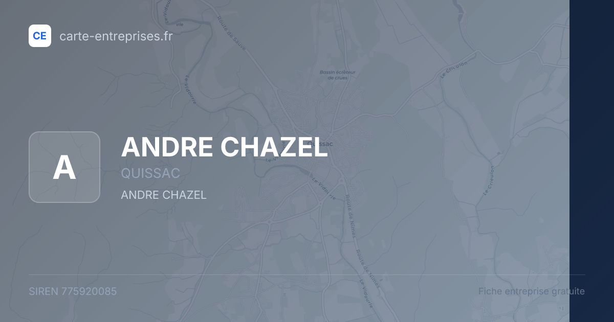 ANDRE CHAZEL — 775920085 — fiche entreprise
