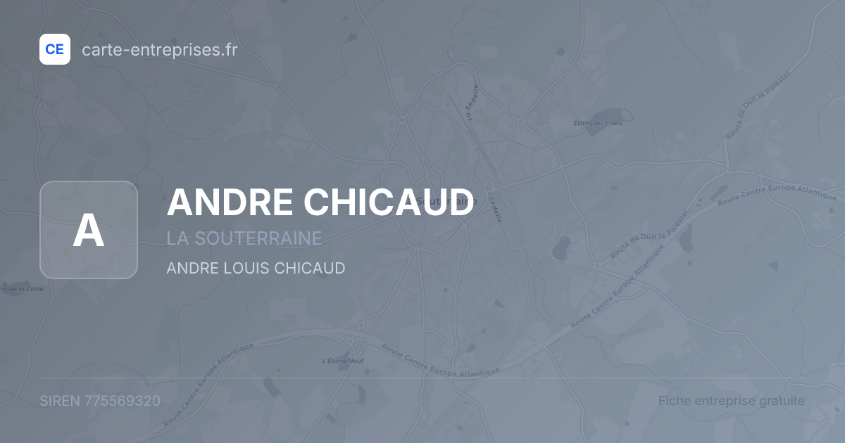 ANDRE CHICAUD — 775569320 — fiche entreprise