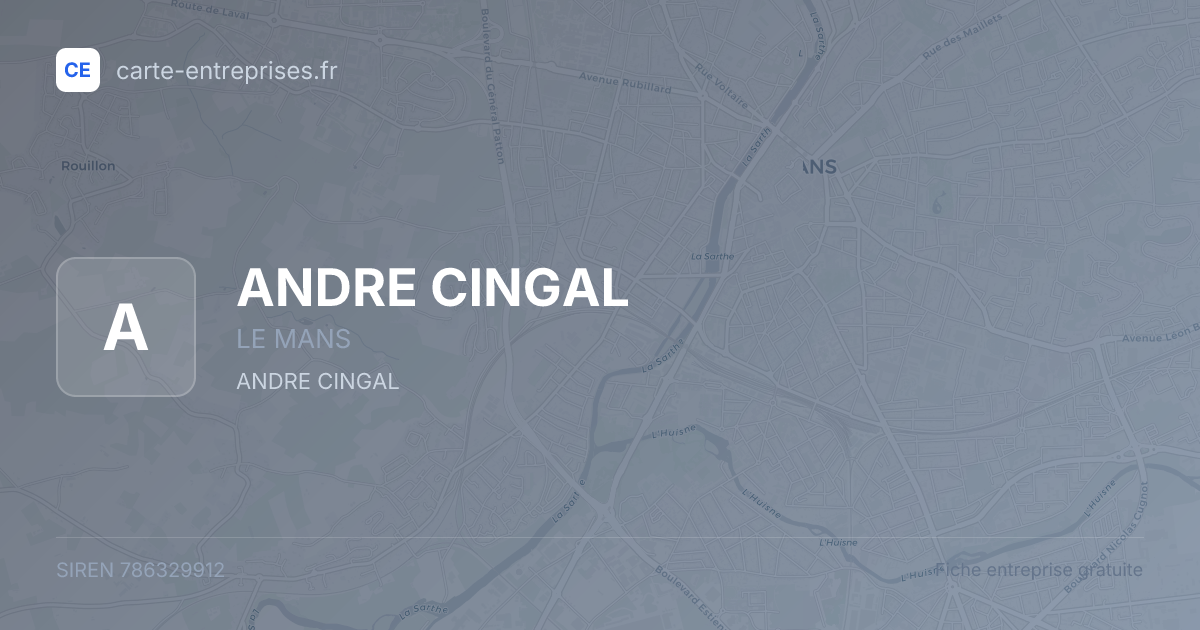 ANDRE CINGAL — 786329912 — fiche entreprise