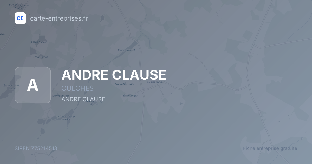 ANDRE CLAUSE — 775214513 — fiche entreprise