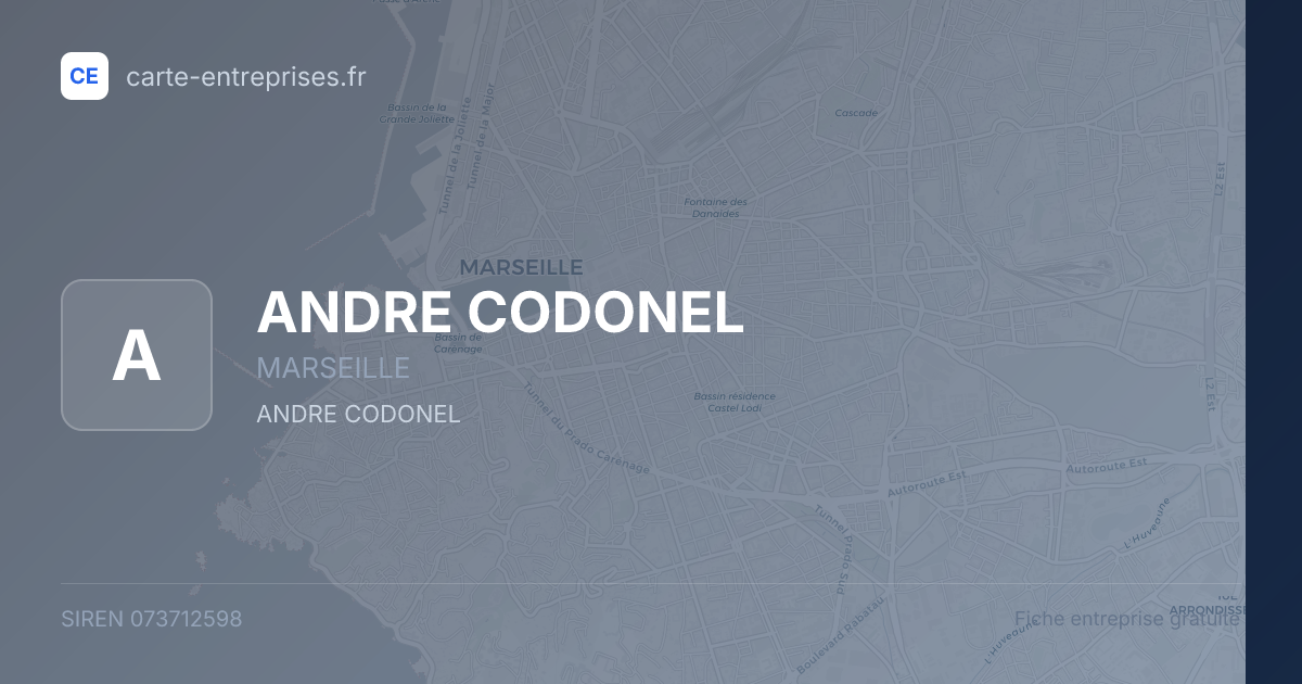 ANDRE CODONEL — 073712598 — fiche entreprise