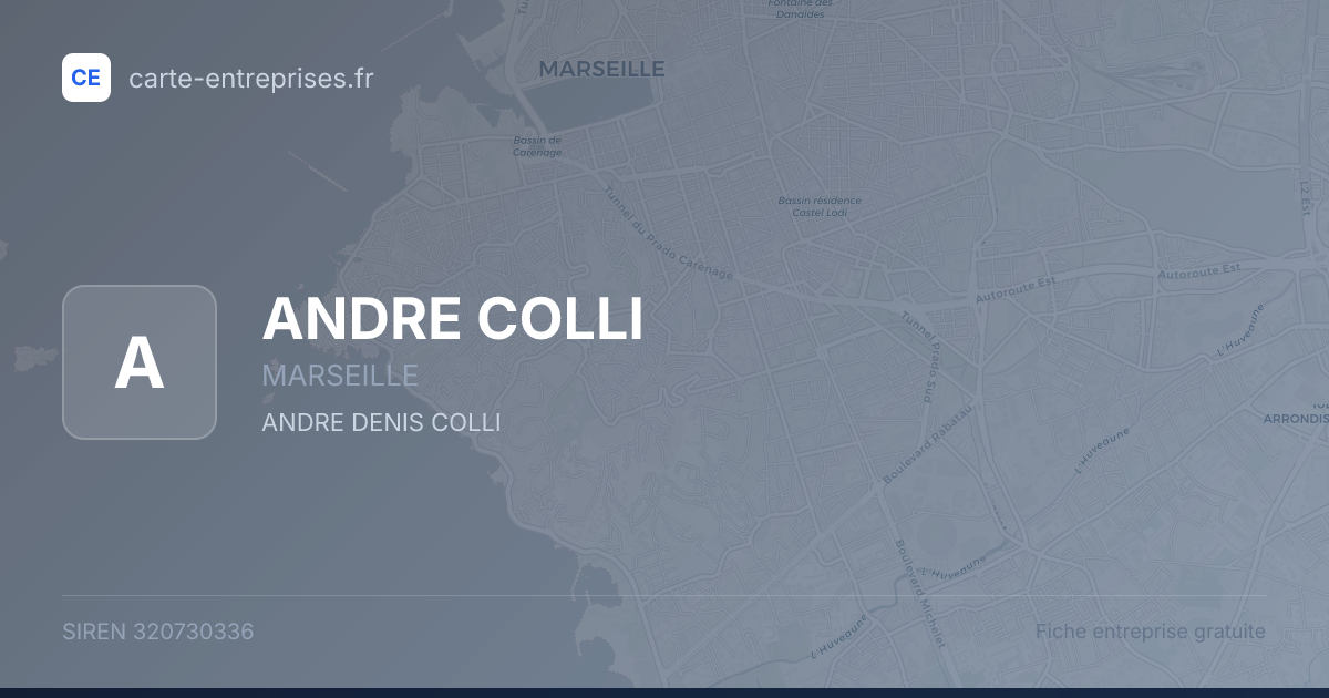 ANDRE COLLI — 320730336 — fiche entreprise