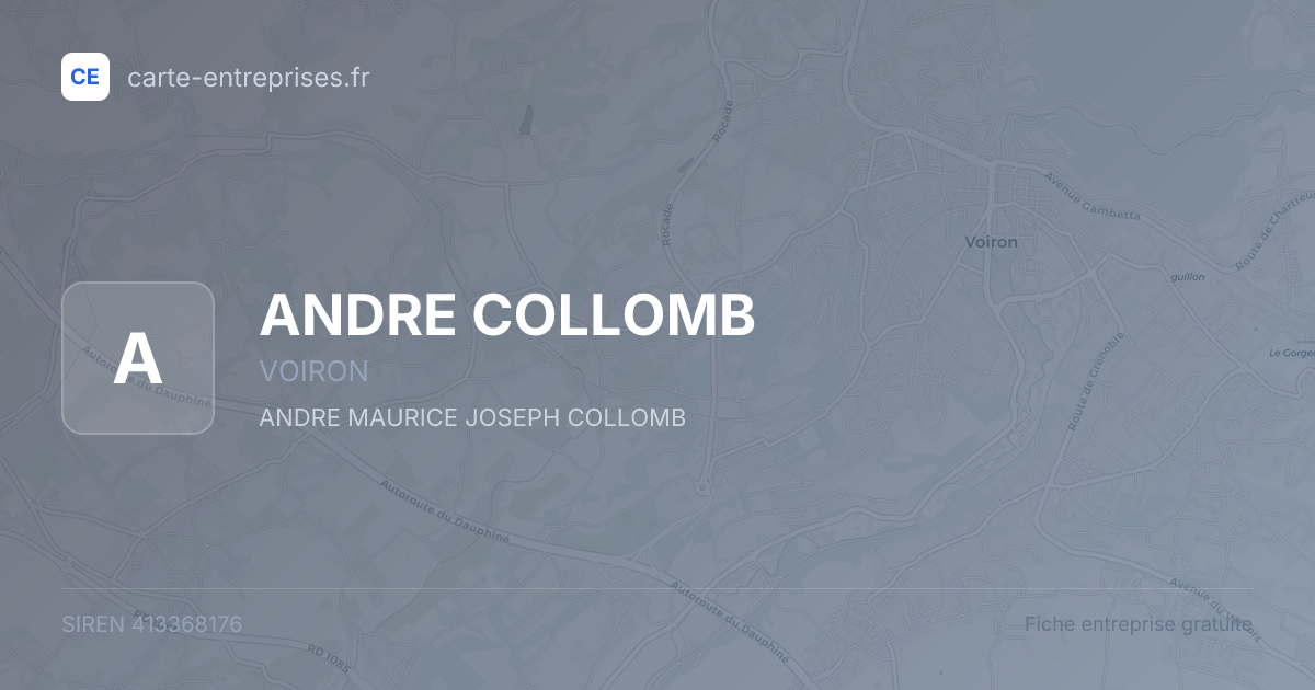 ANDRE COLLOMB — 413368176 — fiche entreprise