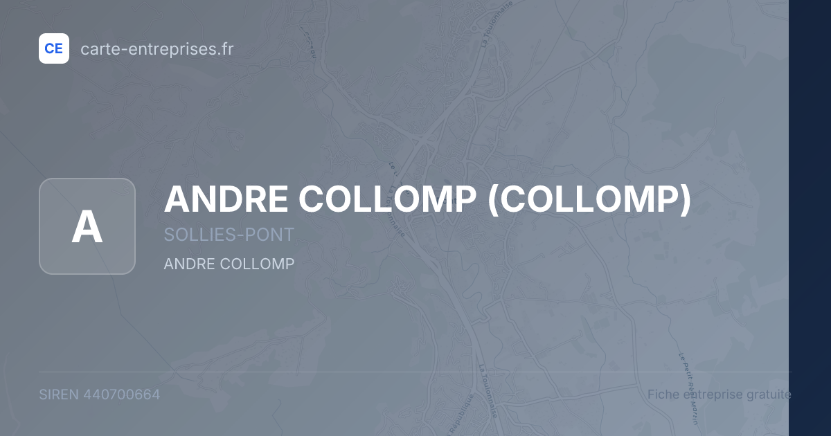 ANDRE COLLOMP (COLLOMP) — 440700664 — fiche entreprise