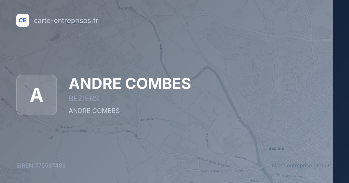 ANDRE COMBES — 775587488 — fiche entreprise