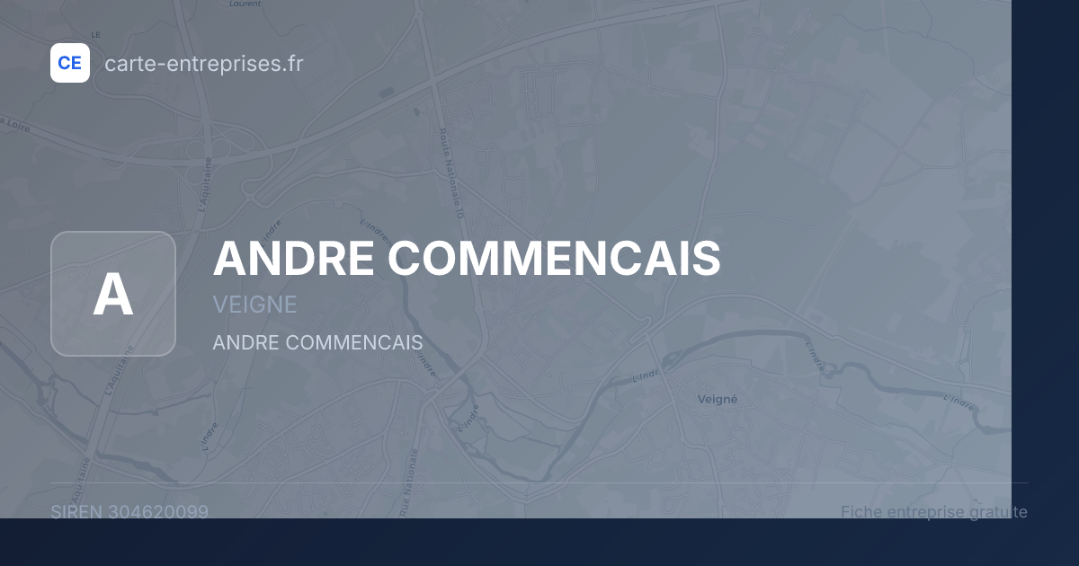 ANDRE COMMENCAIS — 304620099 — fiche entreprise