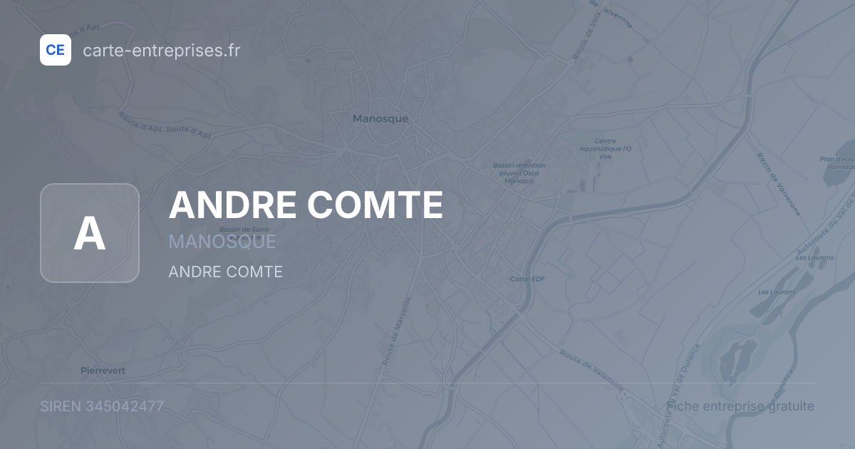 ANDRE COMTE — 345042477 — fiche entreprise