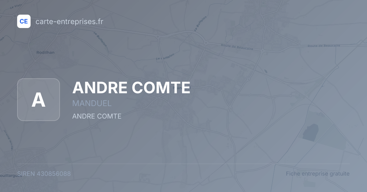 ANDRE COMTE — 430856088 — fiche entreprise