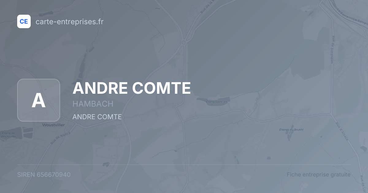ANDRE COMTE — 656670940 — fiche entreprise