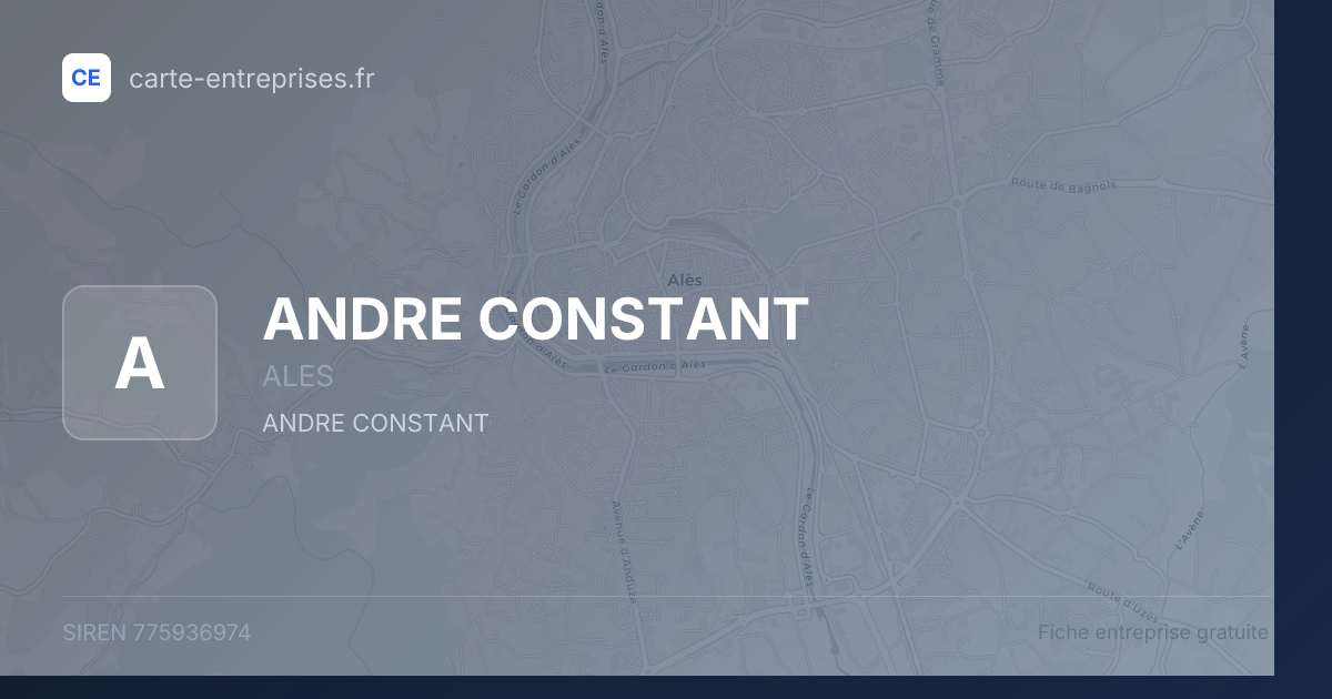 ANDRE CONSTANT — 775936974 — fiche entreprise