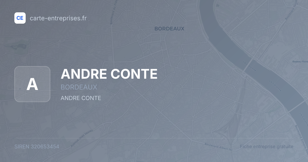 ANDRE CONTE — 320653454 — fiche entreprise