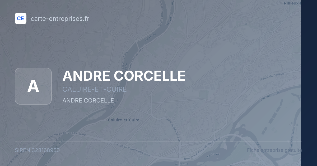 ANDRE CORCELLE — 328168950 — fiche entreprise