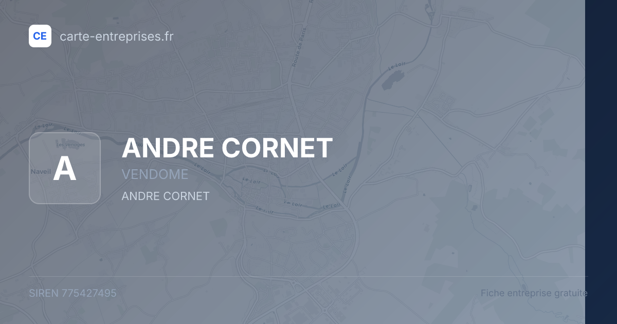 ANDRE CORNET — 775427495 — fiche entreprise