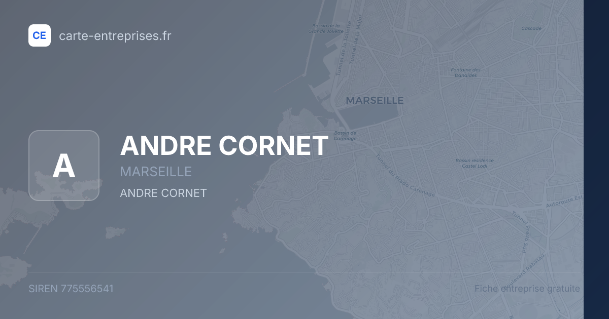 ANDRE CORNET — 775556541 — fiche entreprise