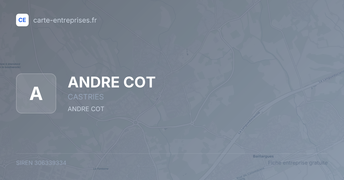 ANDRE COT — 306339334 — fiche entreprise