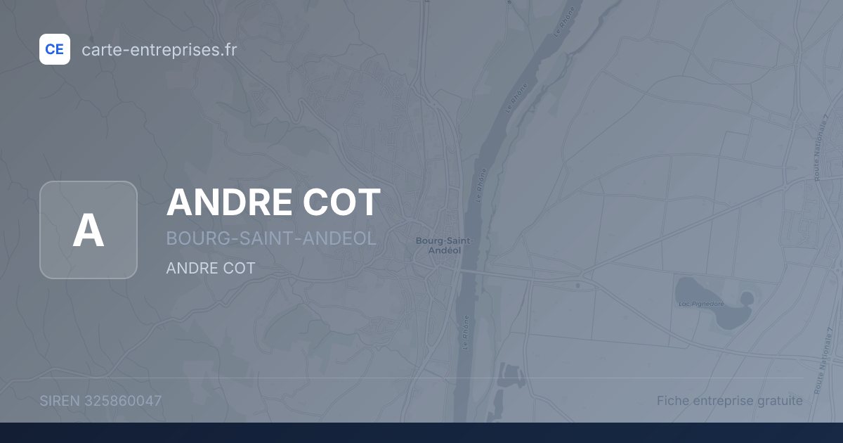 ANDRE COT — 325860047 — fiche entreprise