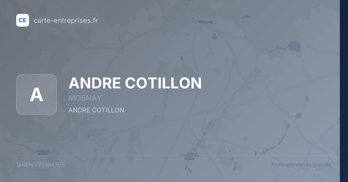 ANDRE COTILLON — 775184765 — fiche entreprise
