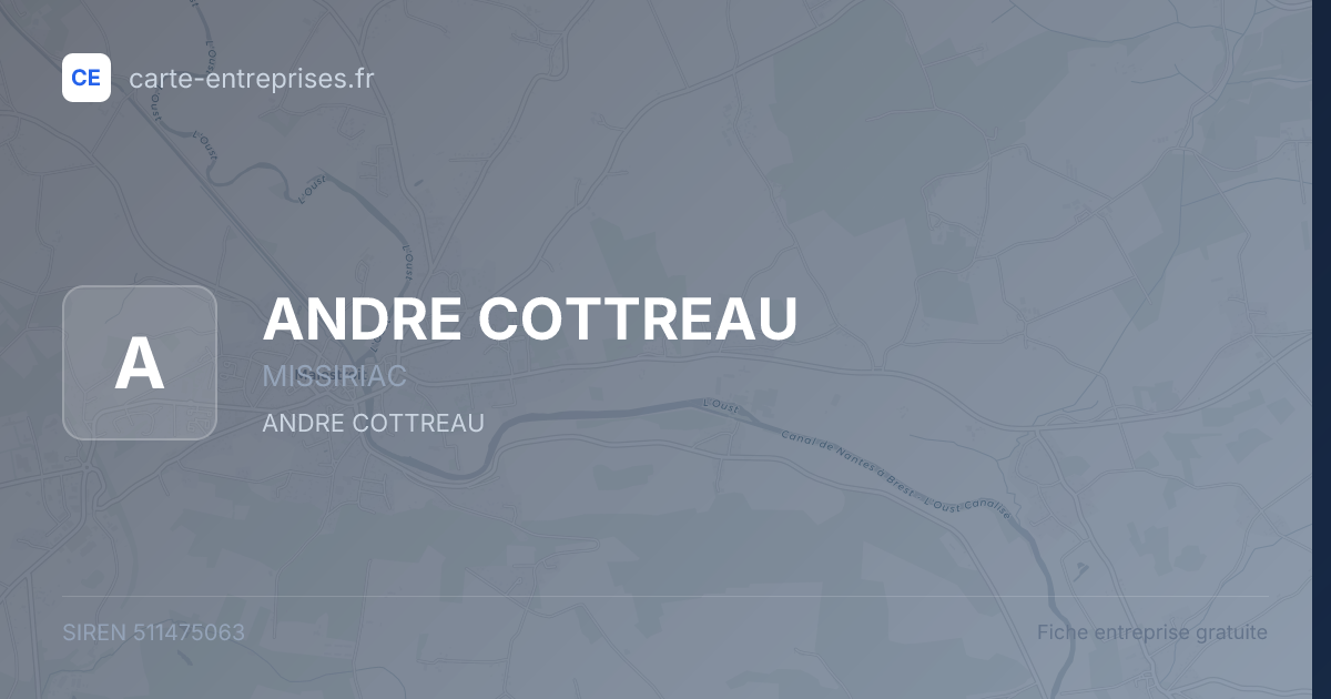 ANDRE COTTREAU — 511475063 — fiche entreprise