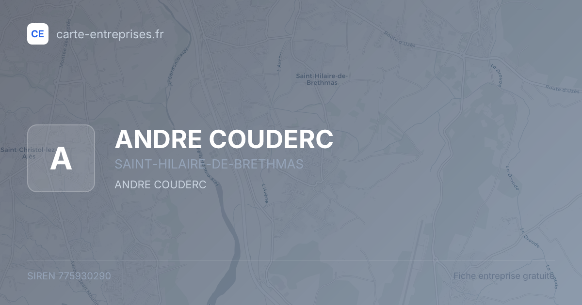 ANDRE COUDERC — 775930290 — fiche entreprise
